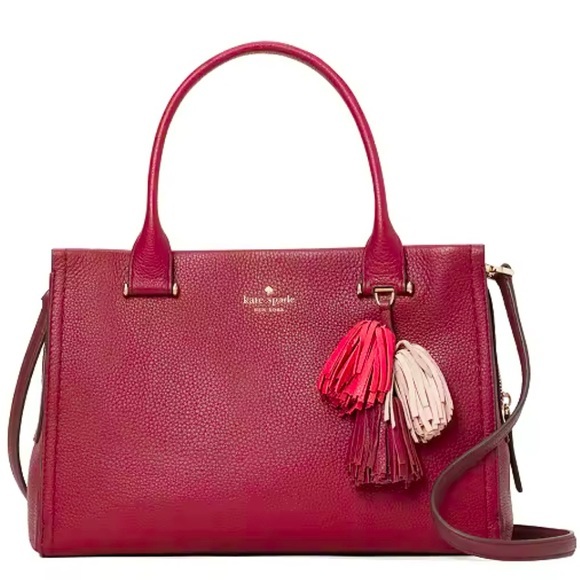 kate spade Handbags - NWT Kate Spade Designer Palmer Drive Maryam Pebbled Leather SangriaSatchel Purse